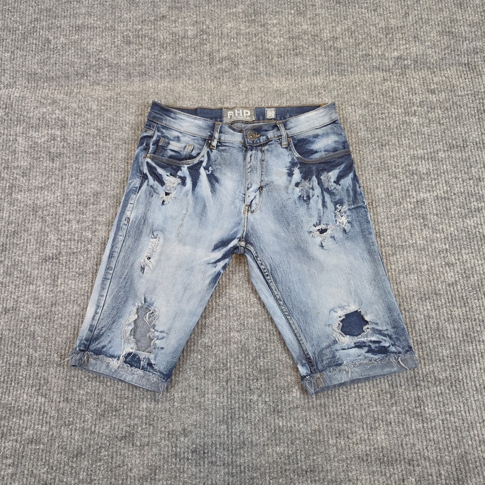 Another Hype Piece Denim Shorts Mens 32 Denim Short Y2K Distress AHP